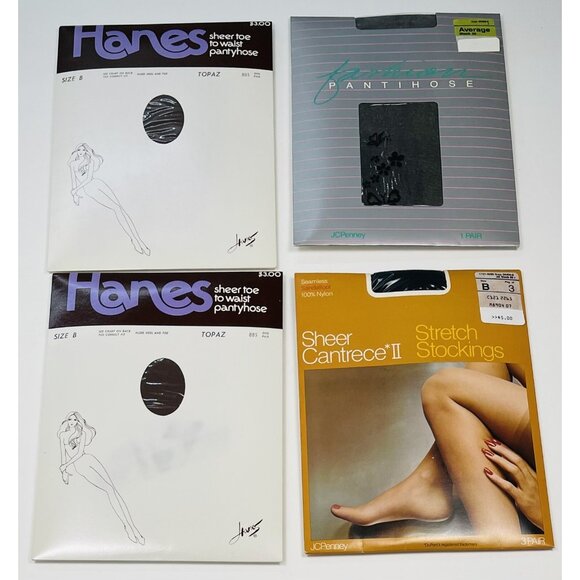 10pr VTG Womens Average B Medium HOSIERY Pantyhose Stocking Thigh-Highs NIP NEW - Picture 4 of 7